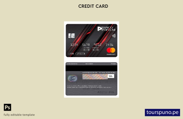 lista para imprimir plantilla de mastercard del banco Portugal Banco Popular